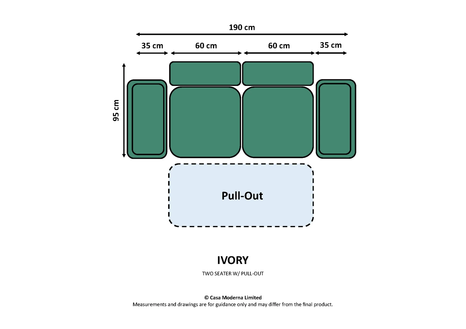 Two Seater with Pull-Out Bed